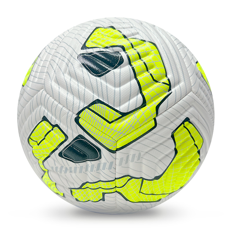 High Quality Size 5 Soccer Ball Machine-Sewn PVC with Print Logo for Sports Training Leisure Competitive Matches,Blue Arc Sports
