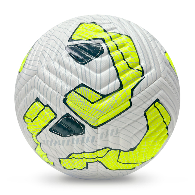 High Quality Size 5 Soccer Ball Machine-Sewn PVC with Print Logo for Sports Training Leisure Competitive Matches,Blue Arc Sports