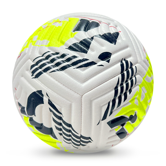 High Quality Size 5 Soccer Ball Machine-Sewn PVC with Print Logo for Sports Training Leisure Competitive Matches,Blue Arc Sports