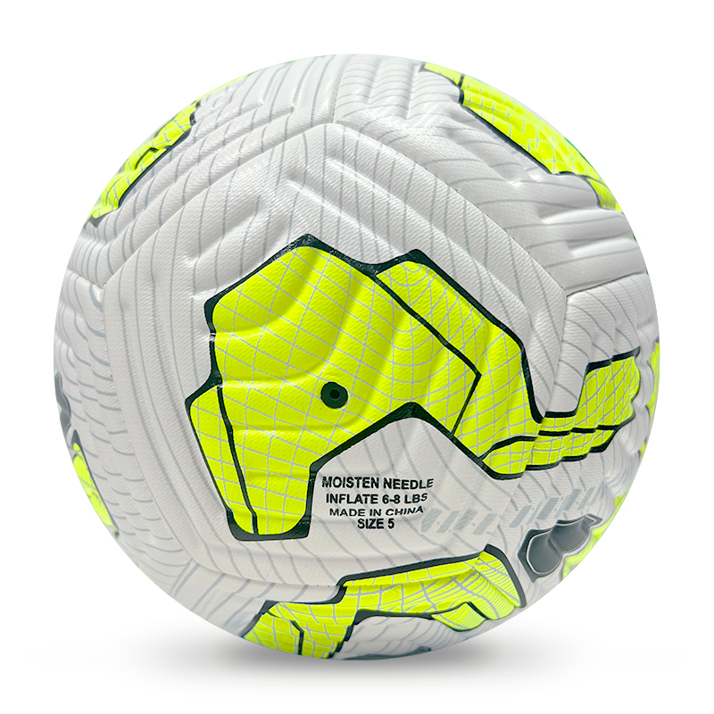 High Quality Size 5 Soccer Ball Machine-Sewn PVC with Print Logo for Sports Training Leisure Competitive Matches,Blue Arc Sports