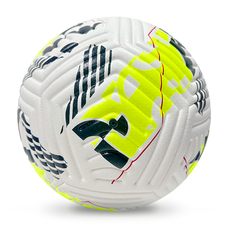 High Quality Size 5 Soccer Ball Machine-Sewn PVC with Print Logo for Sports Training Leisure Competitive Matches,Blue Arc Sports