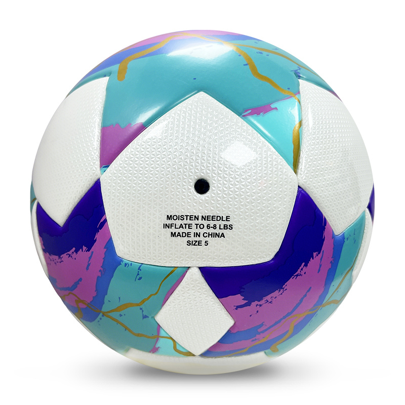 2025 High Quality Football New Fashion Customize Logo Soccer Ball For Game,Blue Arc Sports