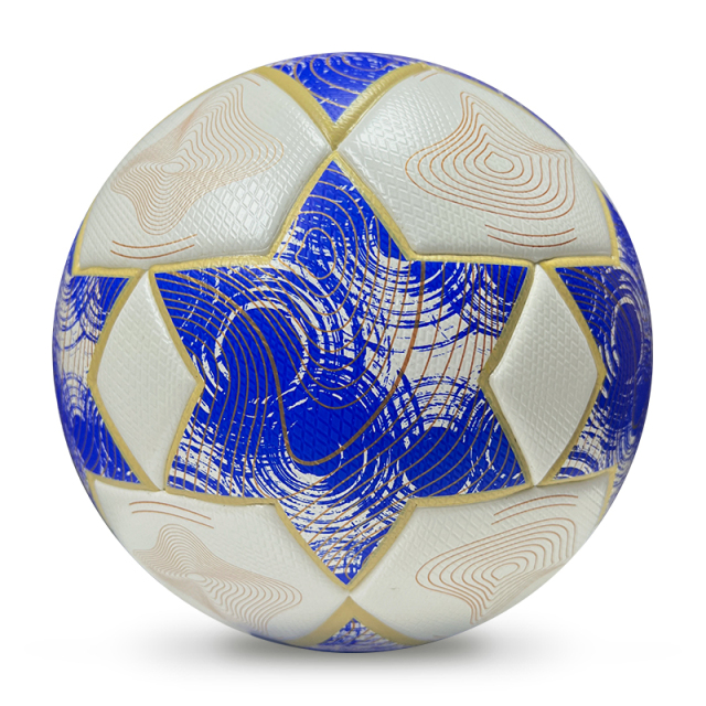 2025 High Quality Football New Fashion Customize Logo Soccer Ball For Game,Blue Arc Sports