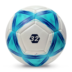 2025 High Quality Customized PU Foam Leather Football Ball Size 5 Popular Design for Sports Matches Training,Blue Arc Sports