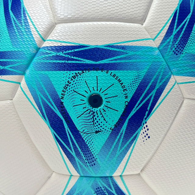 2025 High Quality Customized PU Foam Leather Football Ball Size 5 Popular Design for Sports Matches Training,Blue Arc Sports