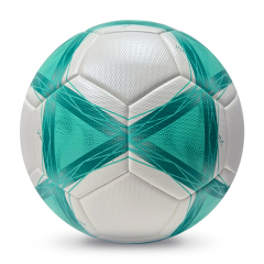 2025 High Quality Customized PU Foam Leather Football Ball Size 5 Popular Design for Sports Matches Training,Blue Arc Sport