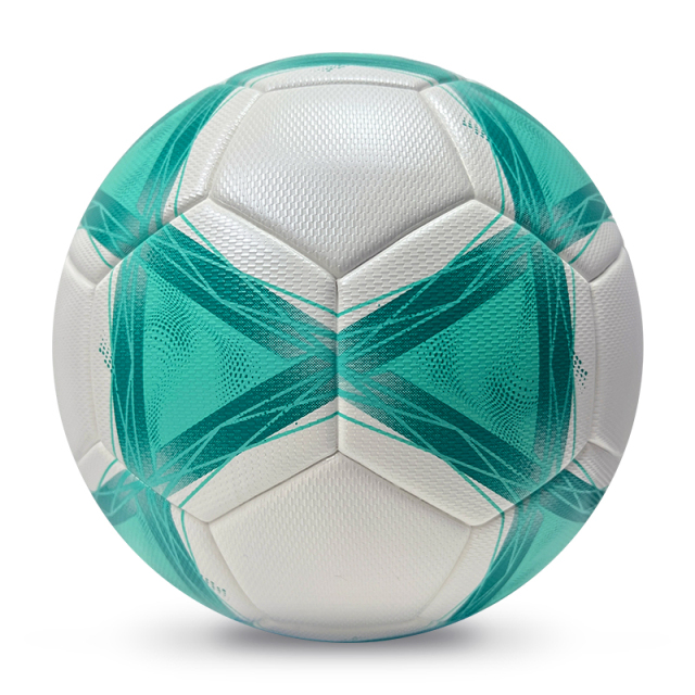 2025 High Quality Customized PU Foam Leather Football Ball Size 5 Popular Design for Sports Matches Training,Blue Arc Sport