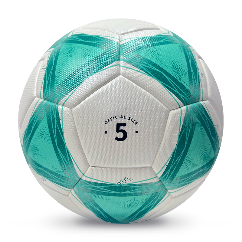 2025 High Quality Customized PU Foam Leather Football Ball Size 5 Popular Design for Sports Matches Training,Blue Arc Sport