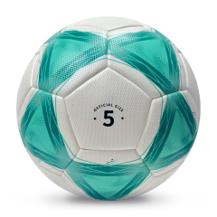 2025 High Quality Customized PU Foam Leather Football Ball Size 5 Popular Design for Sports Matches Training,Blue Arc Sport