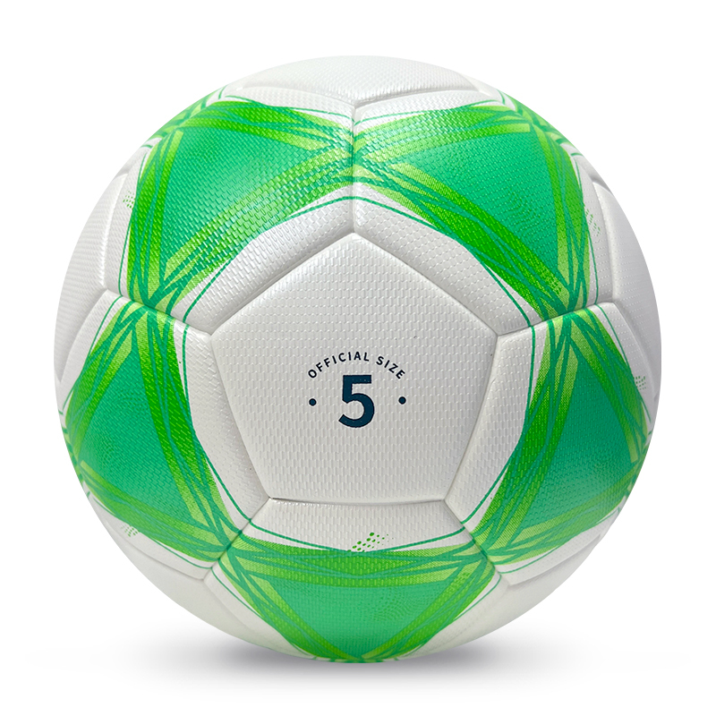2025 High Quality Customized PU Foam Leather Football Ball Size 5 Popular Design for Sports Matches Training,Blue Arc Sports