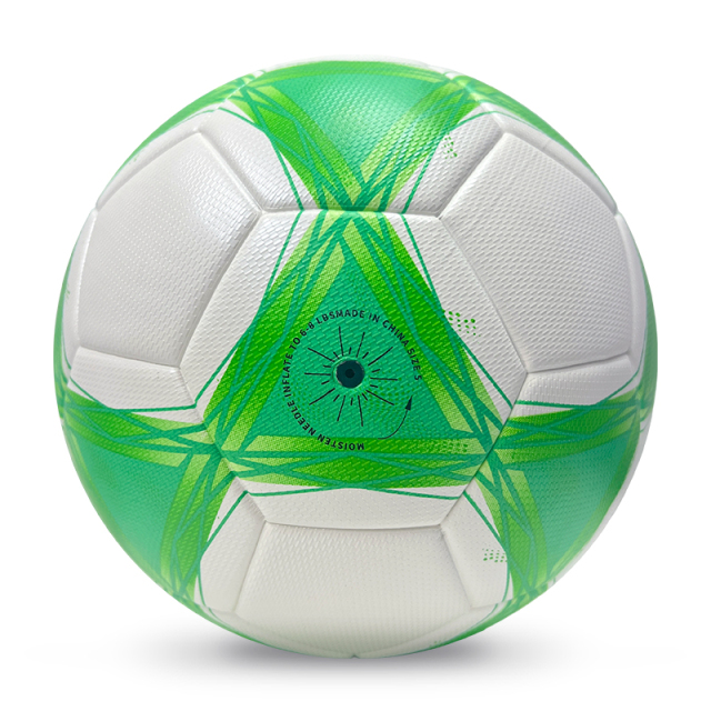 2025 High Quality Customized PU Foam Leather Football Ball Size 5 Popular Design for Sports Matches Training,Blue Arc Sports