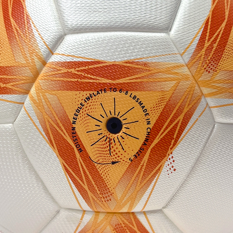 2025 High Quality Customized PU Foam Leather Football Ball Size 5 Popular Design for Sports Matches Training,Blue Arc Sports