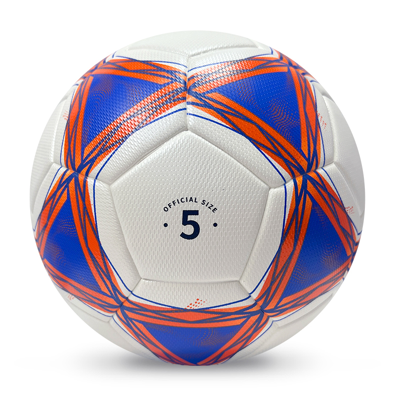 2025 High Quality Customized PU Foam Leather Football Ball Size 5 Popular Design for Sports Matches Training,Blue Arc Sports