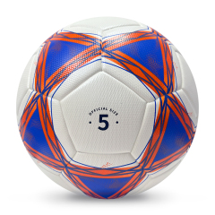 2025 High Quality Customized PU Foam Leather Football Ball Size 5 Popular Design for Sports Matches Training,Blue Arc Sports
