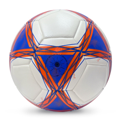 2025 High Quality Customized PU Foam Leather Football Ball Size 5 Popular Design for Sports Matches Training,Blue Arc Sports