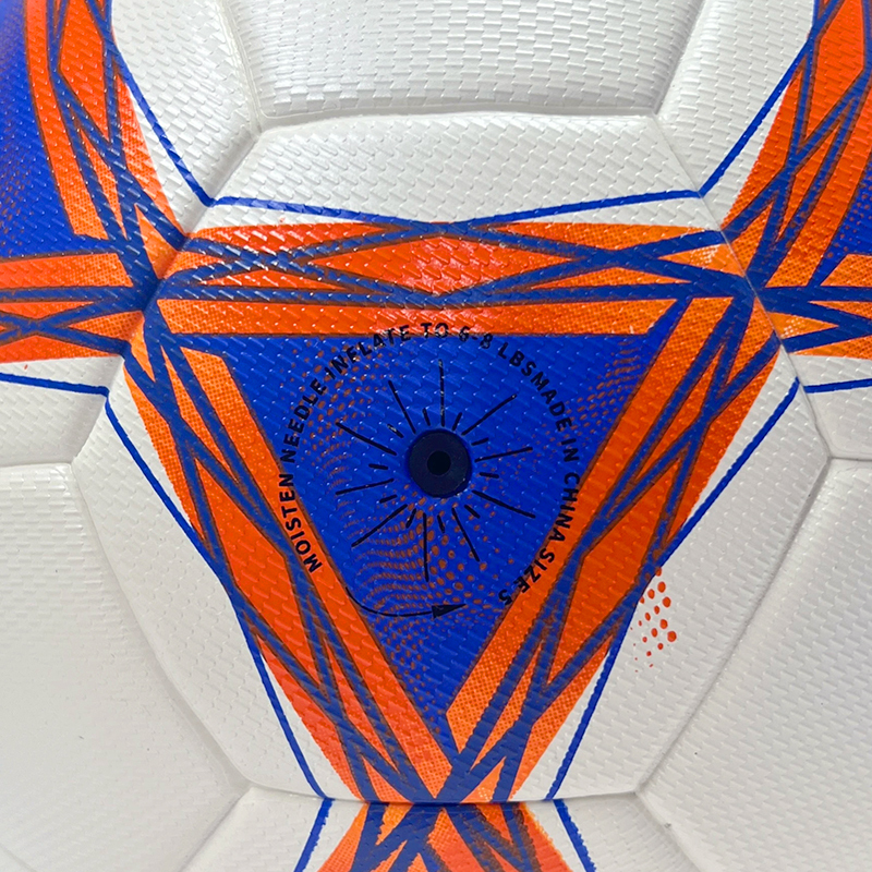 2025 High Quality Customized PU Foam Leather Football Ball Size 5 Popular Design for Sports Matches Training,Blue Arc Sports
