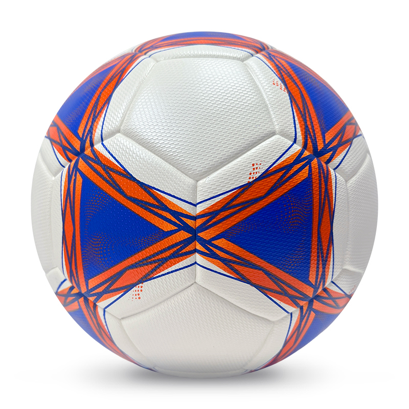 2025 High Quality Customized PU Foam Leather Football Ball Size 5 Popular Design for Sports Matches Training,Blue Arc Sports