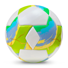 2025 High Quality Customized PU Foam Leather Football Ball Size 5 Popular Design for Sports Matches Training,Blue Arc Sport