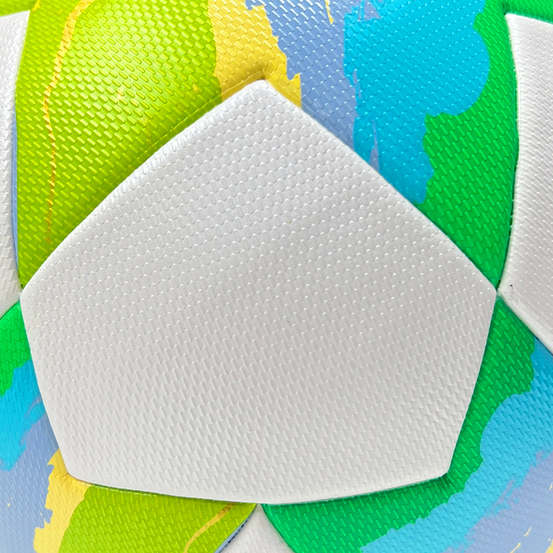 2025 High Quality Customized PU Foam Leather Football Ball Size 5 Popular Design for Sports Matches Training,Blue Arc Sport