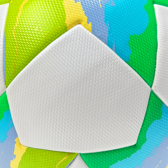 2025 High Quality Customized PU Foam Leather Football Ball Size 5 Popular Design for Sports Matches Training,Blue Arc Sport