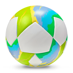 2025 High Quality Customized PU Foam Leather Football Ball Size 5 Popular Design for Sports Matches Training,Blue Arc Sport