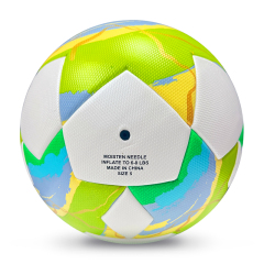 2025 High Quality Customized PU Foam Leather Football Ball Size 5 Popular Design for Sports Matches Training,Blue Arc Sport