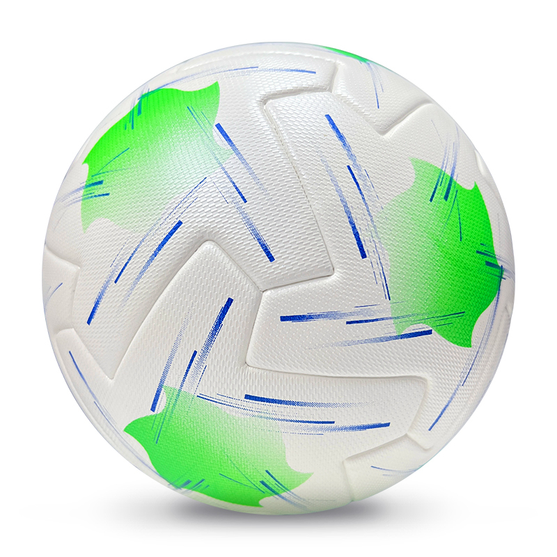 2025 High Quality Customized PU Foam Leather Football Ball Size 5 Popular Design for Sports Matches Training,Blue Arc Sport