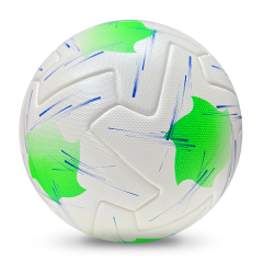 2025 High Quality Customized PU Foam Leather Football Ball Size 5 Popular Design for Sports Matches Training,Blue Arc Sport