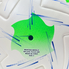 2025 High Quality Customized PU Foam Leather Football Ball Size 5 Popular Design for Sports Matches Training,Blue Arc Sport