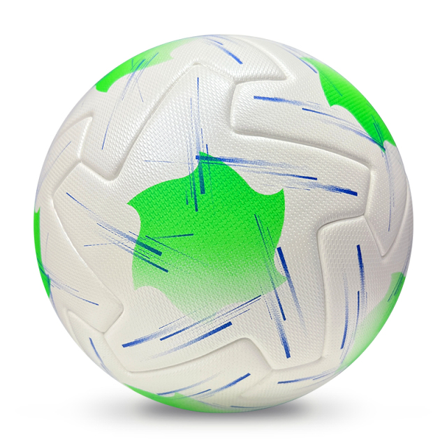 2025 High Quality Customized PU Foam Leather Football Ball Size 5 Popular Design for Sports Matches Training,Blue Arc Sport