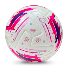 2025 High Quality Customized PU Foam Leather Football Ball Size 5 Popular Design for Sports Matches Training,Blue Arc Sports