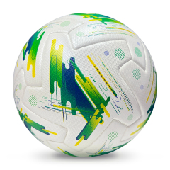 2025 High Quality Customized PU Foam Leather Football Ball Size 5 Popular Design for Sports Matches Training,Blue Arc Sports