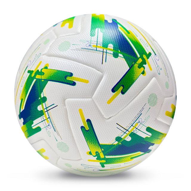 2025 High Quality Customized PU Foam Leather Football Ball Size 5 Popular Design for Sports Matches Training,Blue Arc Sports