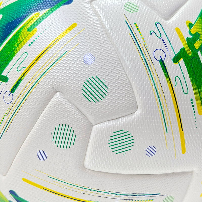 2025 High Quality Customized PU Foam Leather Football Ball Size 5 Popular Design for Sports Matches Training,Blue Arc Sports