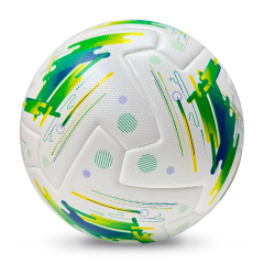 2025 High Quality Customized PU Foam Leather Football Ball Size 5 Popular Design for Sports Matches Training,Blue Arc Sports