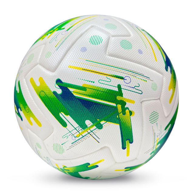 2025 High Quality Customized PU Foam Leather Football Ball Size 5 Popular Design for Sports Matches Training,Blue Arc Sports
