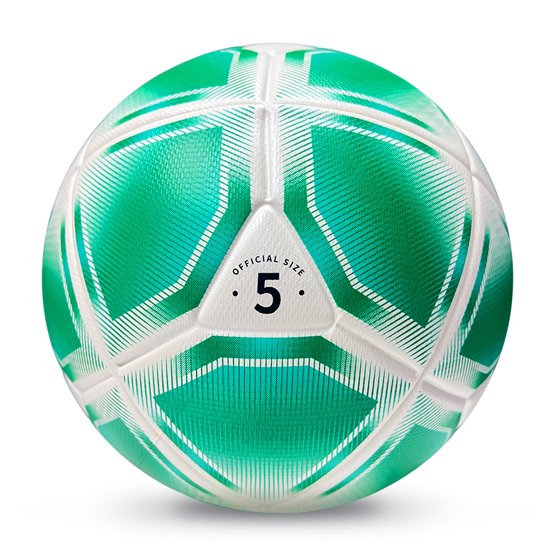2025 High Quality Customized PU Foam Leather Football Ball Size 5 Popular Design for Sports Matches Training,Blue Arc Sports