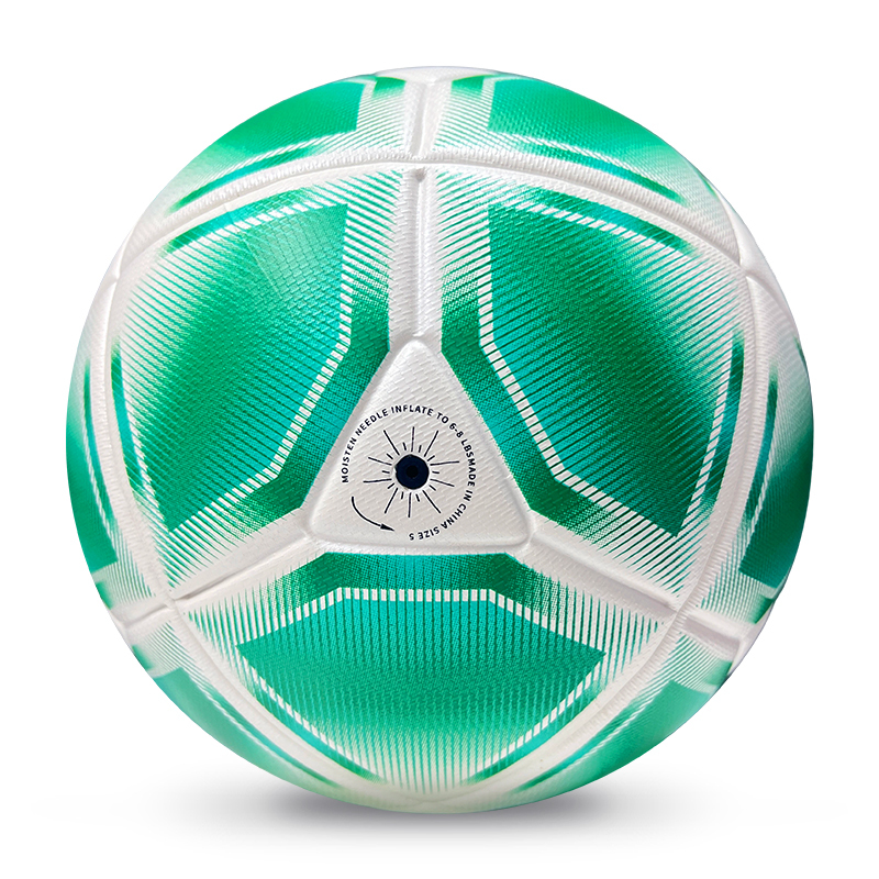 2025 High Quality Customized PU Foam Leather Football Ball Size 5 Popular Design for Sports Matches Training,Blue Arc Sports