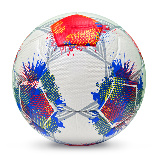 2025 High Quality Customized PU Foam Leather Football Ball Size 5 Popular Design for Sports Matches Training,Blue Arc Sport