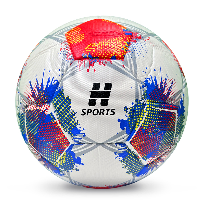 2025 High Quality Customized PU Foam Leather Football Ball Size 5 Popular Design for Sports Matches Training,Blue Arc Sport