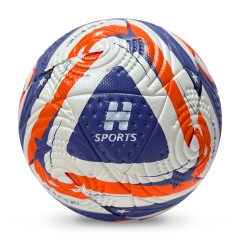 2025 High Quality Customized PU Foam Leather Football Ball Size 5 Popular Design for Sports Matches Training,Blue Arc Sport