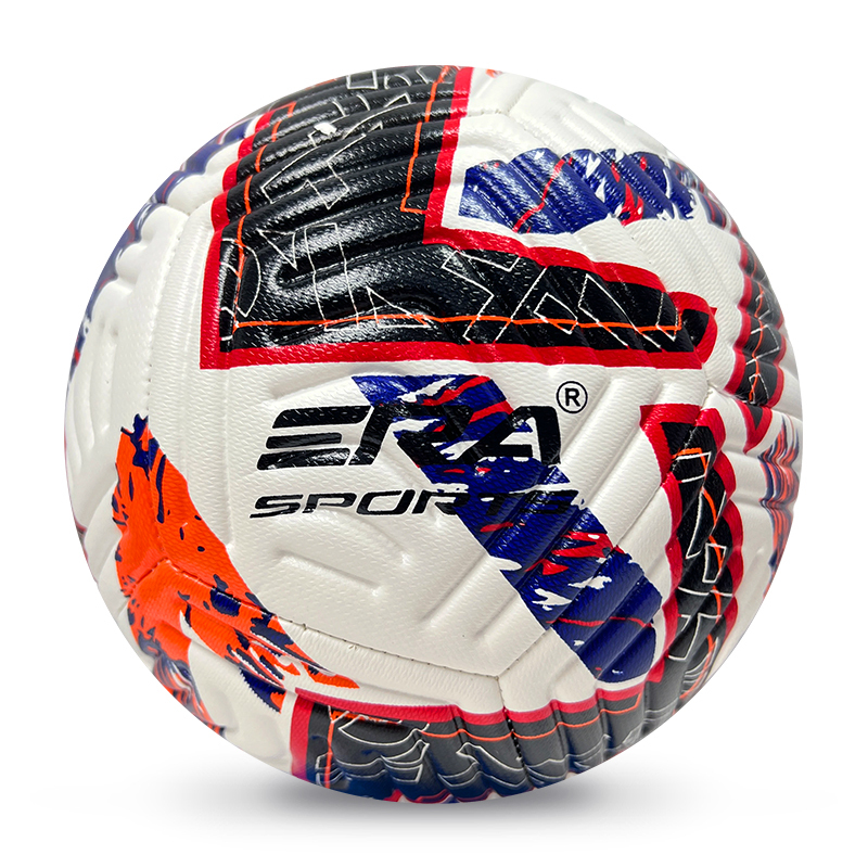 High Quality Size 5 Soccer Ball Machine-Sewn PVC with Print Logo for Sports Training Leisure Competitive Matches,Blue Arc Sports