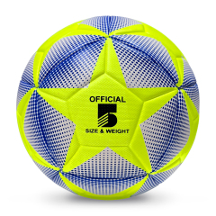 High Quality Size 5 Soccer Ball Machine-Sewn PVC with Print Logo for Sports Training Leisure Competitive Matches,Arc Bleu Sports