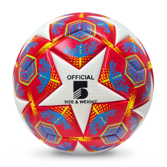 High Quality Size 5 Soccer Ball Machine-Sewn PVC with Print Logo for Sports Training Leisure Competitive Matches,Спортивные мероприятия Blue Arc