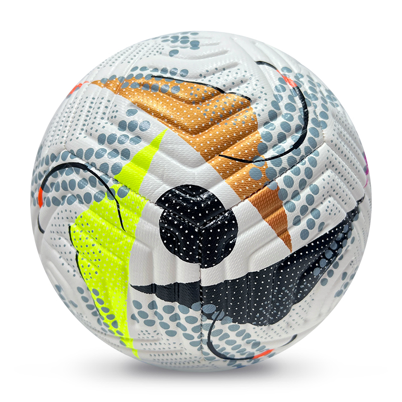 High Quality Size 5 Soccer Ball Machine-Sewn PVC with Print Logo for Sports Training Leisure Competitive Matches,Blue Arc Sports