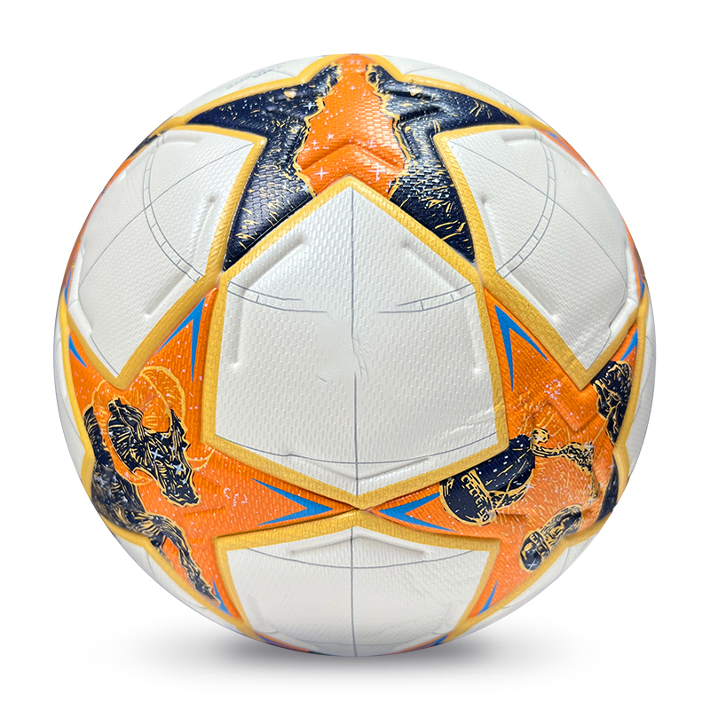 2025 High Quality Customized PU Foam Leather Football Ball Size 5 Popular Design for Sports Matches Training,Blue Arc Sports