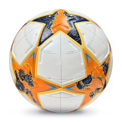 2025 High Quality Customized PU Foam Leather Football Ball Size 5 Popular Design for Sports Matches Training,Blue Arc Sports