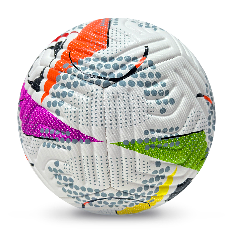 High Quality Size 5 Soccer Ball Machine-Sewn PVC with Print Logo for Sports Training Leisure Competitive Matches,Blue Arc Sports