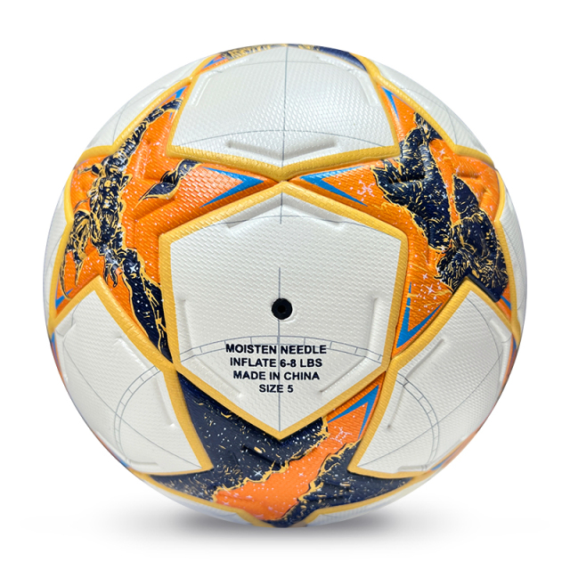 2025 High Quality Customized PU Foam Leather Football Ball Size 5 Popular Design for Sports Matches Training,Blue Arc Sports