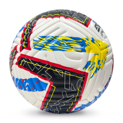 High Quality Size 5 Soccer Ball Machine-Sewn PVC with Print Logo for Sports Training Leisure Competitive Matches,Blue Arc Sports